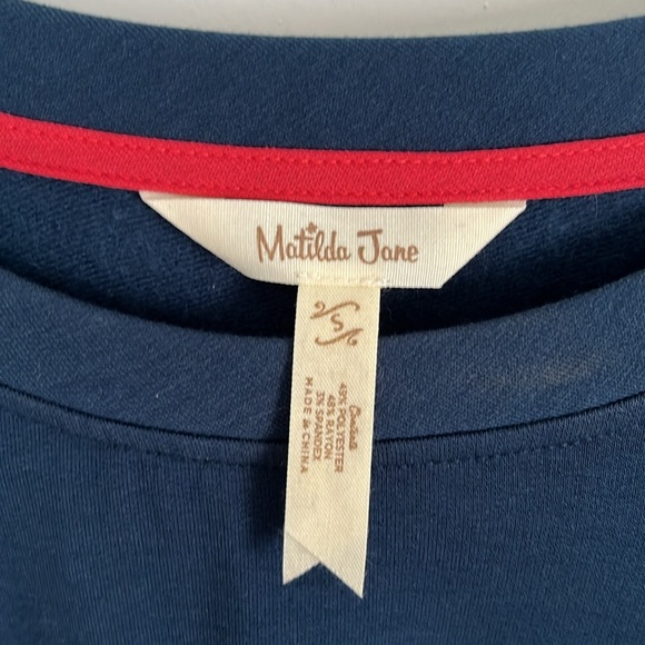 Matilda Jane blue knit sweater/sweatshirt. Size small - Picture 2 of 3